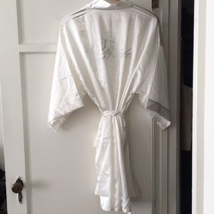 White Satin "Bride" Robe